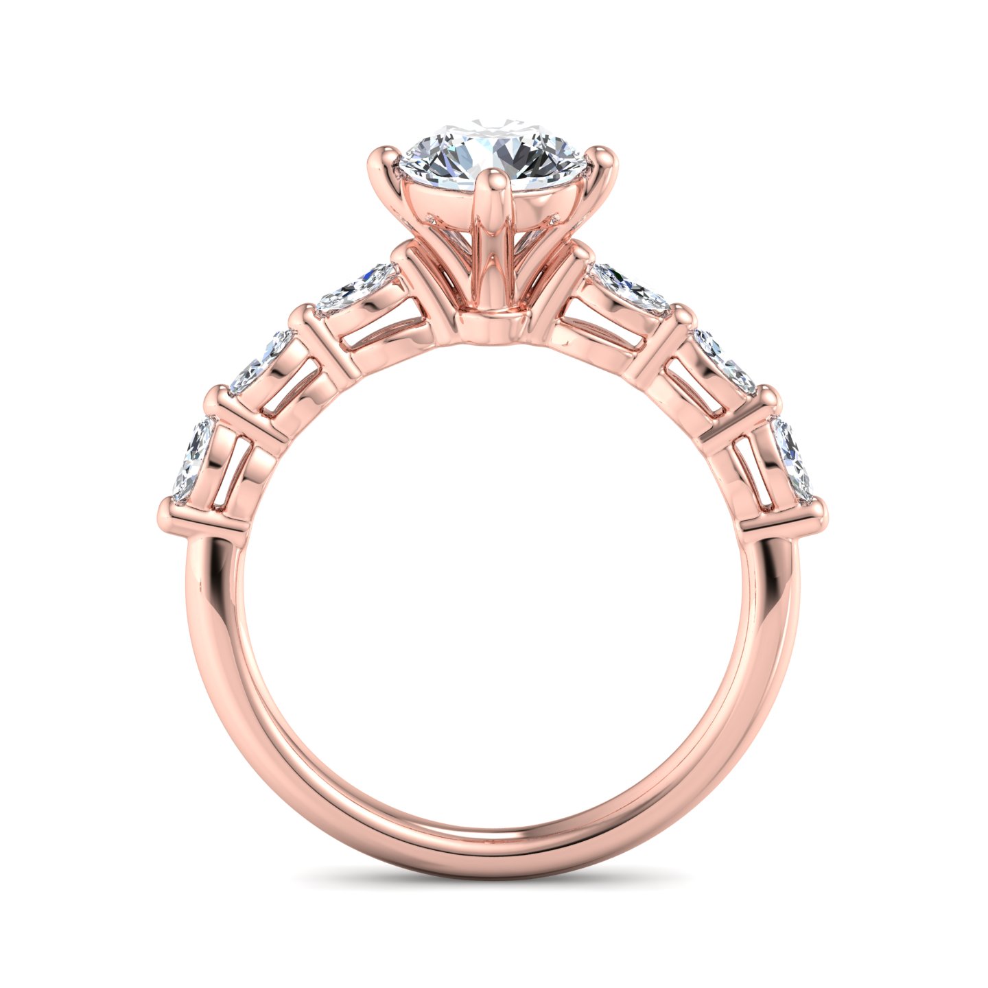 Aubrey Marquise band engagement ring